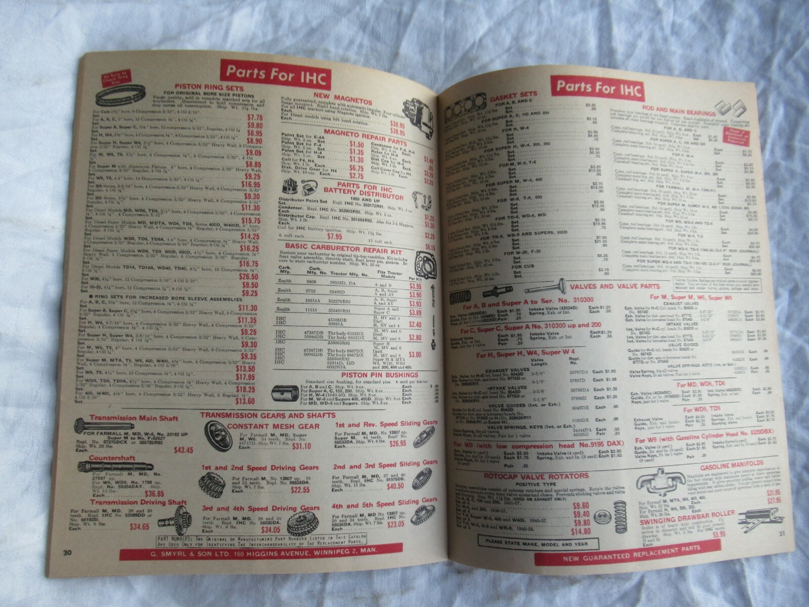 1967 Tractor supply catalog brochure Oliver 66 88 John Deere D 520 Cockshutt 30
