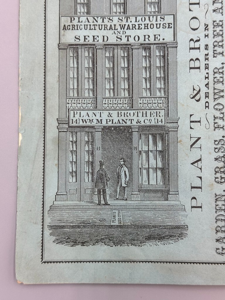 1859 KIRBY American Little Buffalo IRON HARVESTER Farm Advertising ST LOUIS
