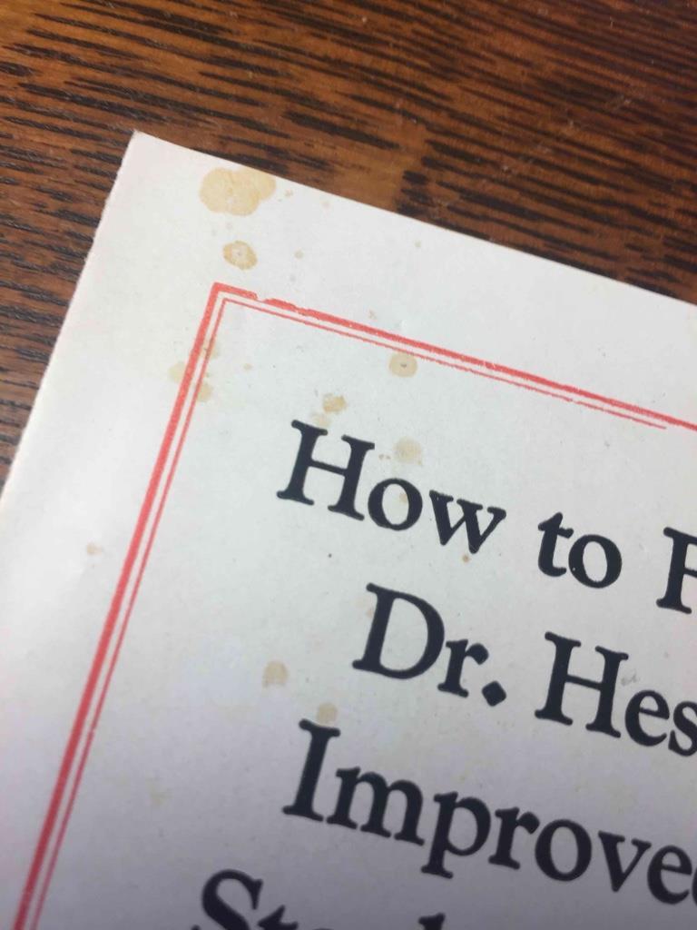 Antique Vintage Dr. Hess Improved Stock Tonic Flier Coupon Advertising Ephemera