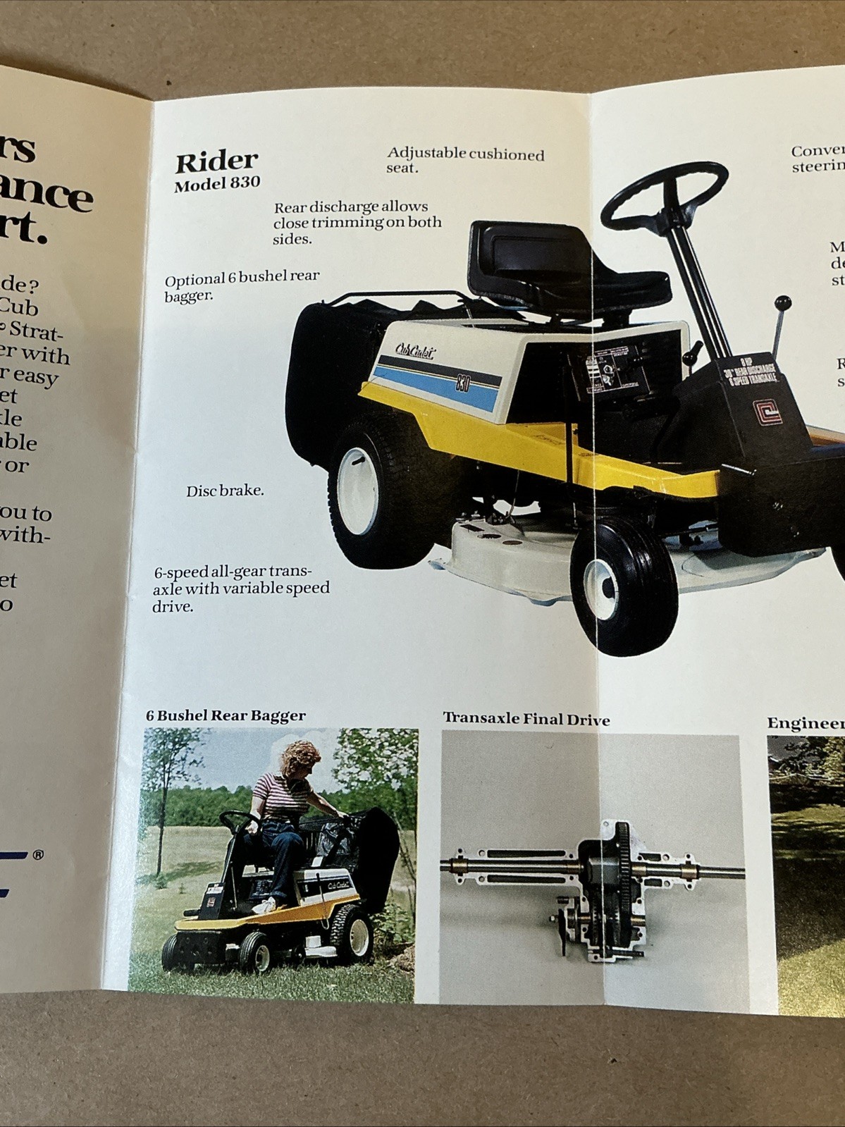 Vintage Original Cub Cadet Garden And Lawn Tractors Brochure As Is INV-P1138