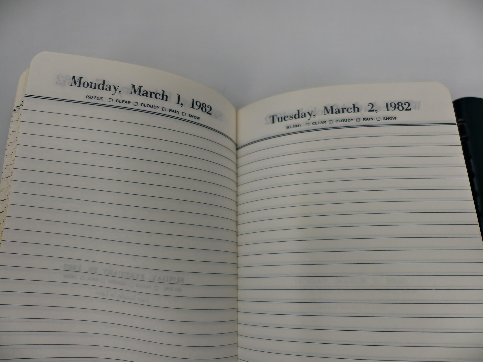 Vintage Atlantic Planner Notebooks Lot Of 3 Black Green 1982 1988 1997
