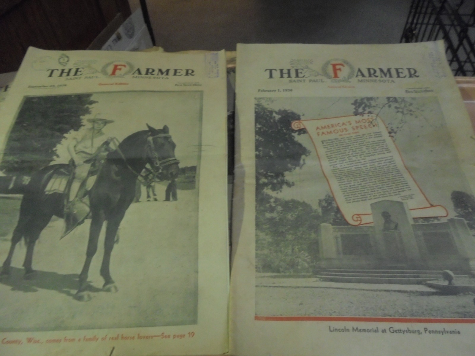 Vintage Lot of 11 The Farmer Magazine General Edition 1928-1948 1936