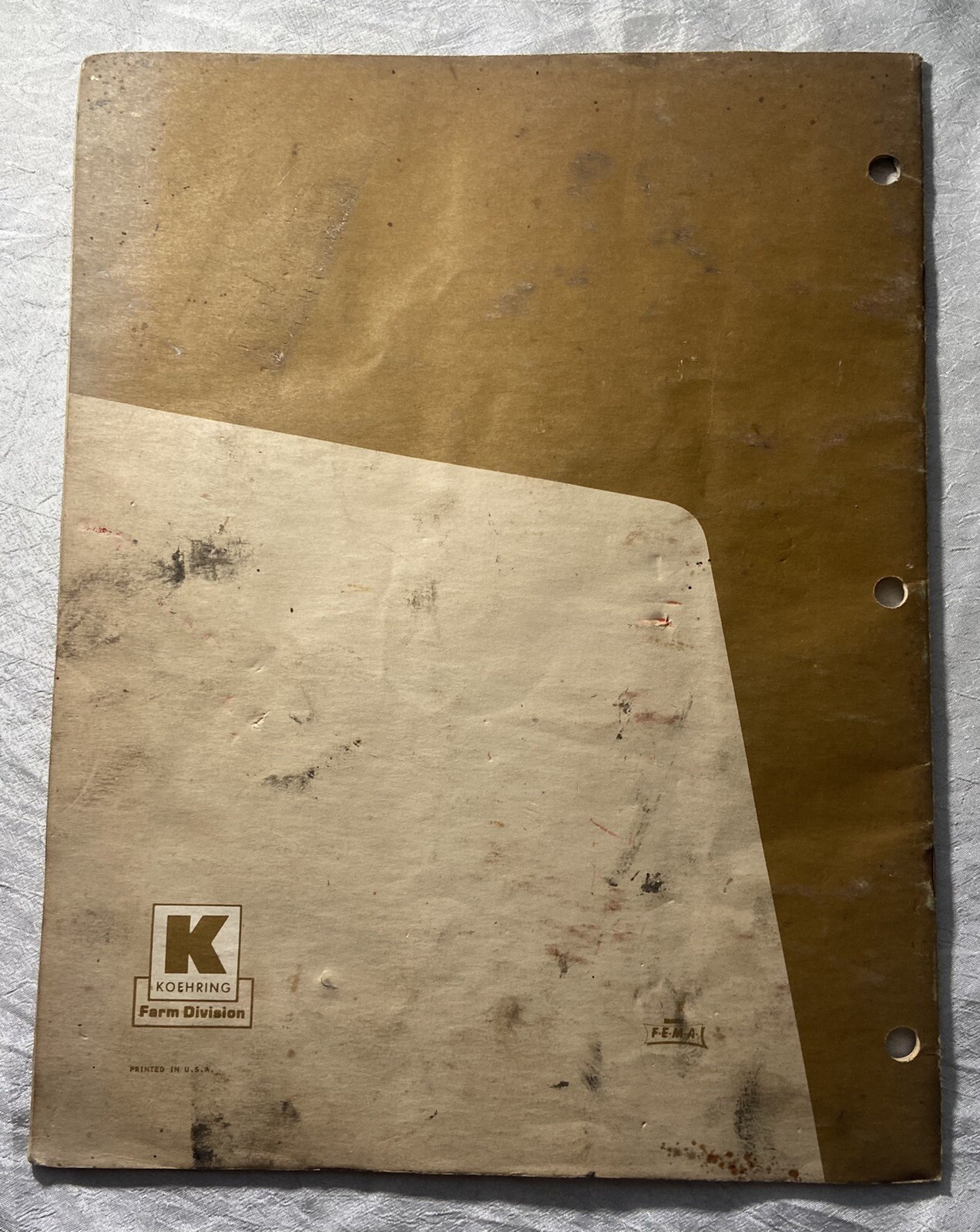 Vintage Koehring Farm Division Fox Pick Up Head Model 0800 Instruction Manual