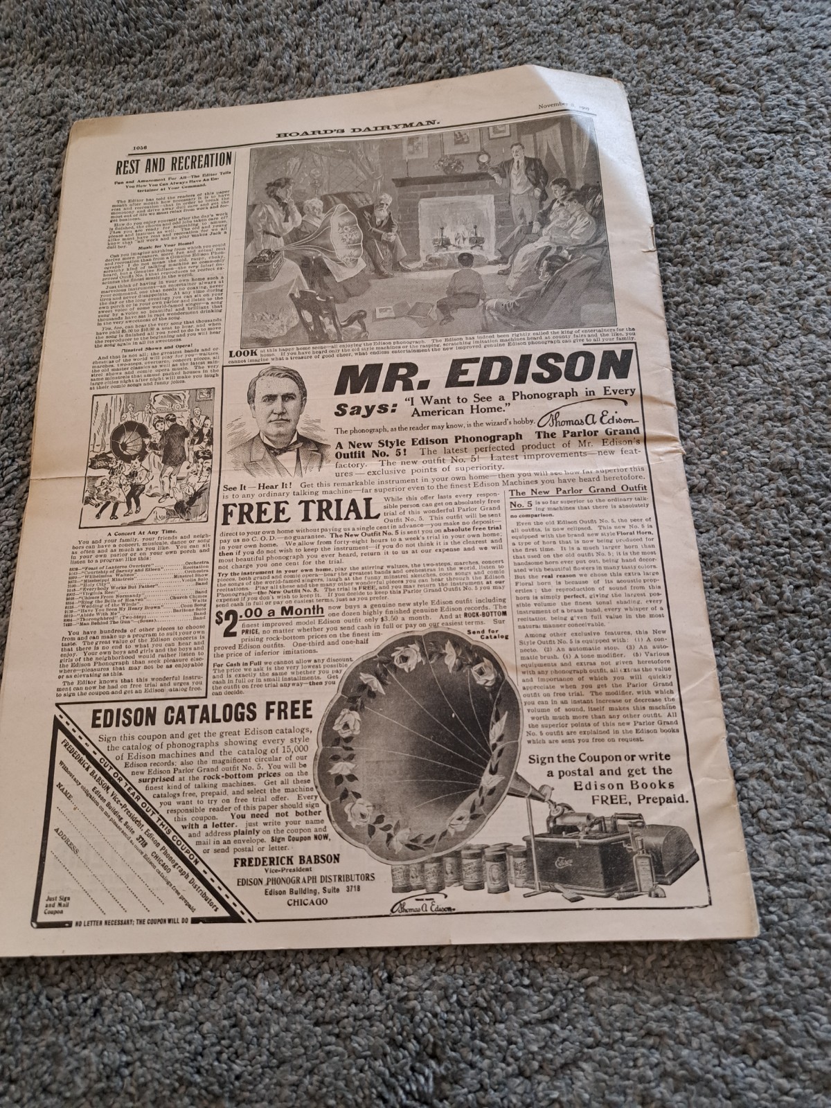November 8 1907 Hoard&rsquo;s Dairyman Newspaper Dairy Farming Magazine