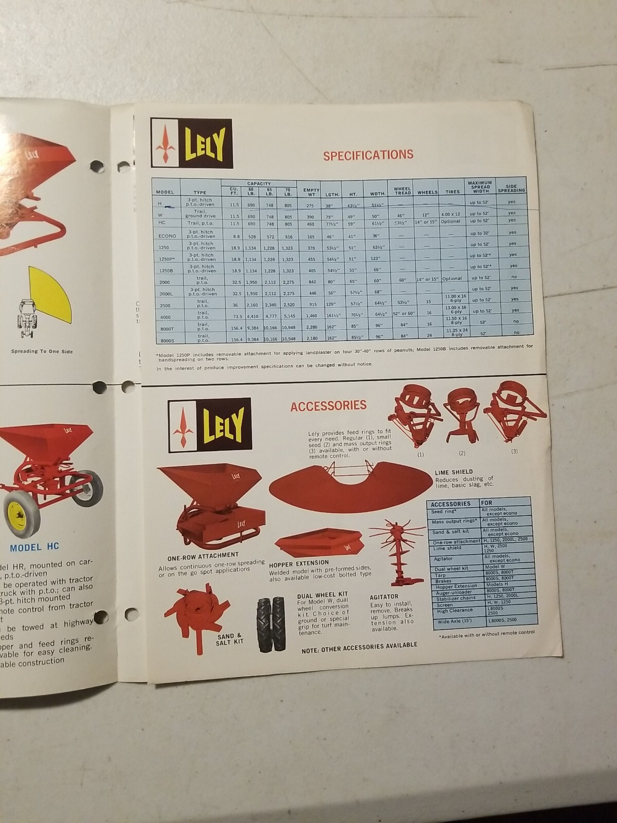 Vintage Lely Precision Spreaders Sales Brochure. Agriculture Farming