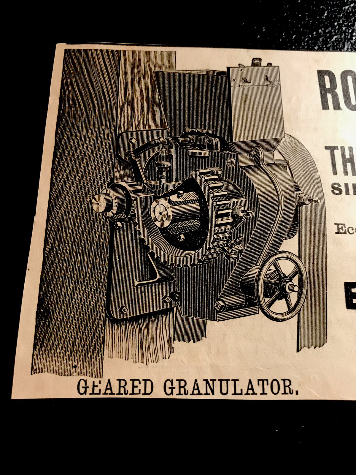 1886 Allis Farm Co. Feed Mill Engraving Advertising – Milwaukee – Wisconsin