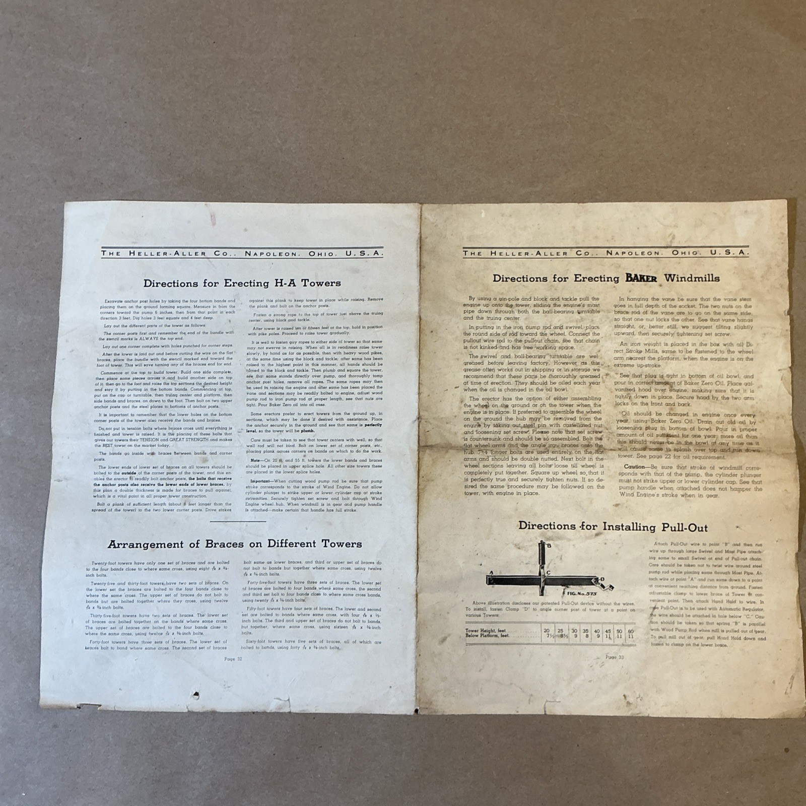 Group Of Heller Aller Co. Brochures 1950s And Before Napoleon Ohio INV-P0126