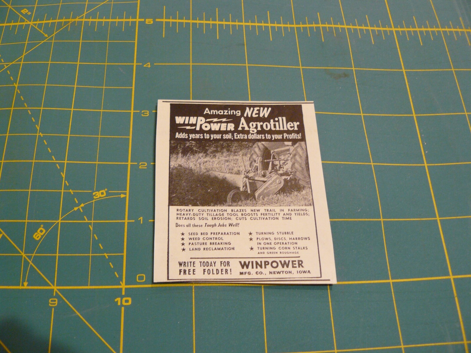 THE FARM QUARTERLY- SPRING 1959-AD- WINPOWER AGROTILLER MFG / Newton, IOWA