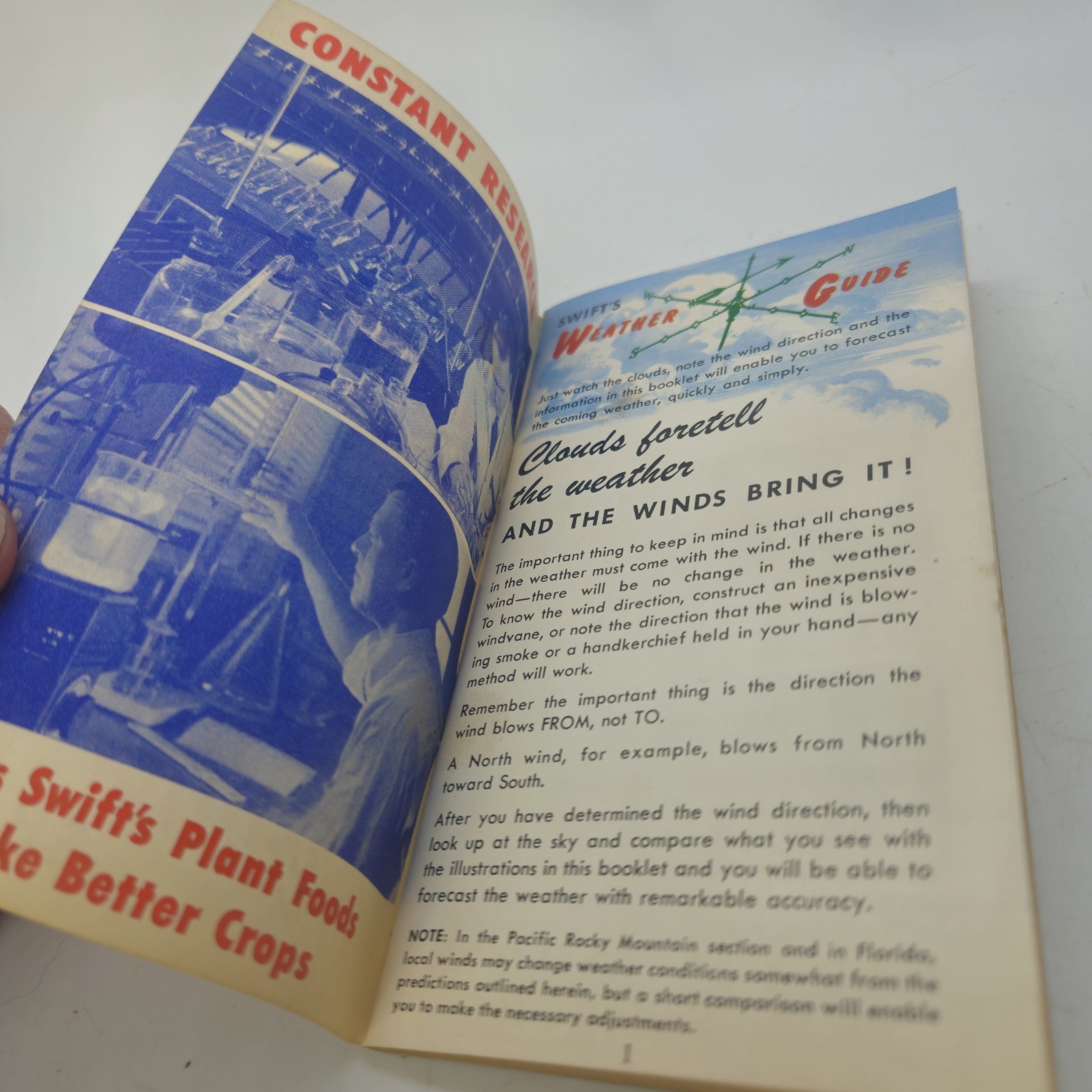 Swifts Red Steer Vintage Notebook & Weather Guide Agriculture Products 1953