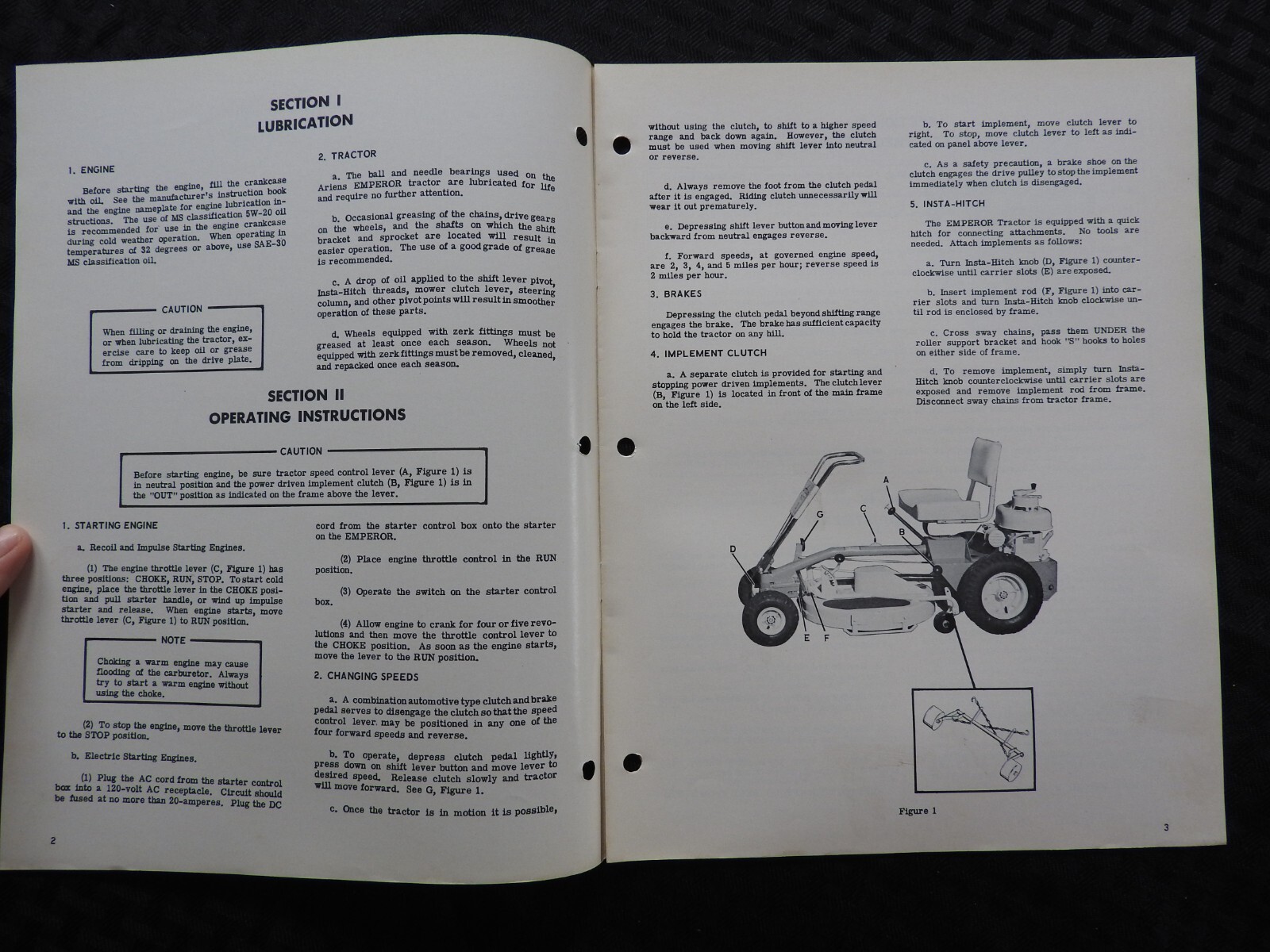 ORIG 1964 ARIENS Emperor 6 Riding Lawn Mower Tractor Parts Operators Manual
