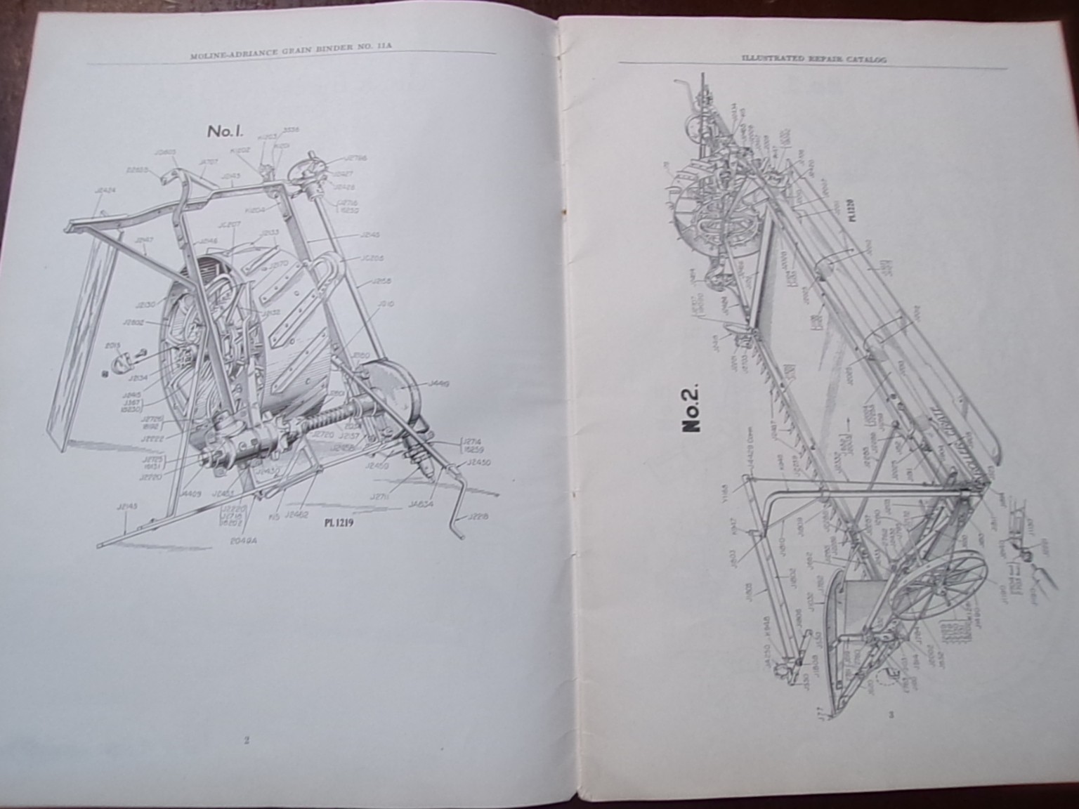 Moline No 11-A Grain Binder (Left Hand) Parts Catalog circa 1918