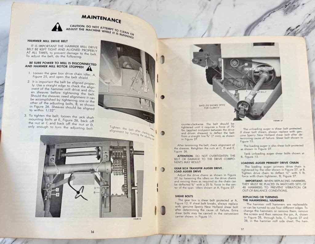 New Holland Owner&rsquo;s Operator&rsquo;s Manual 359 Grinder Mixer