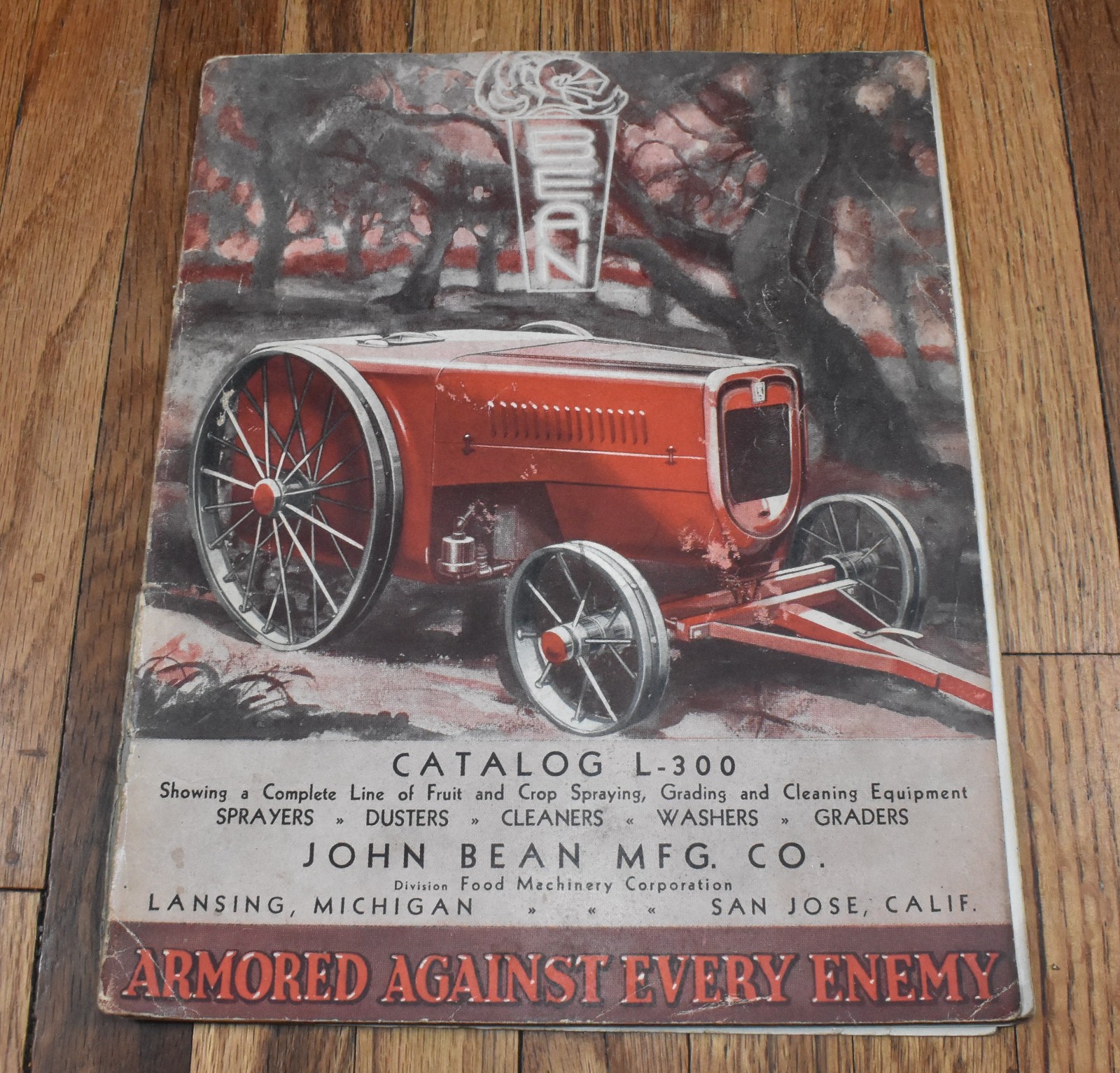 Vintage 1930s John Bean Mfg Farm Tractor Equipment L-300 Sales Catalog