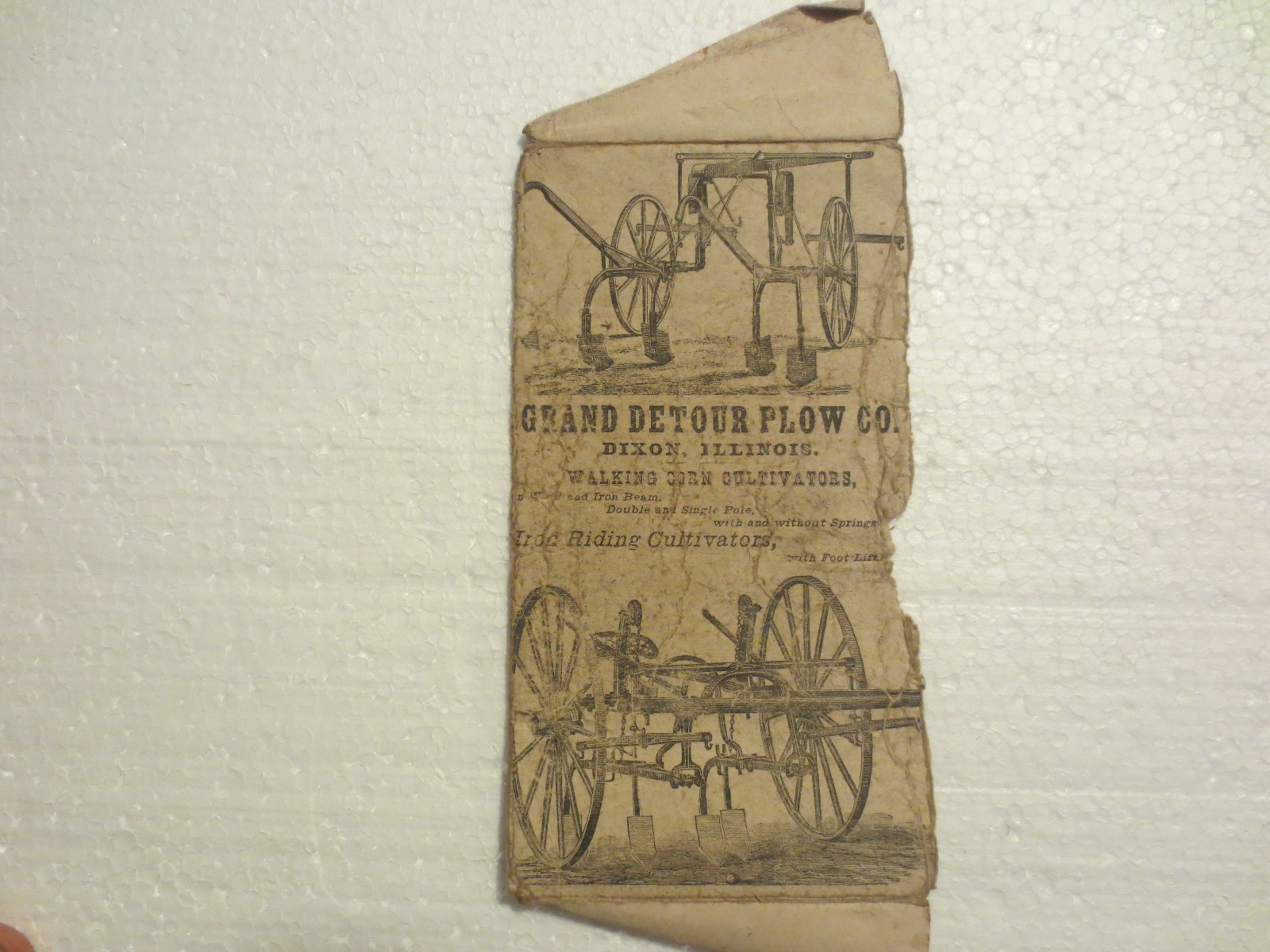 GRAND DETOUR PLOW COMPANY, DIXON ILLINOIS 1884-1885 CALENDAR L.I. CASE J. DEERE