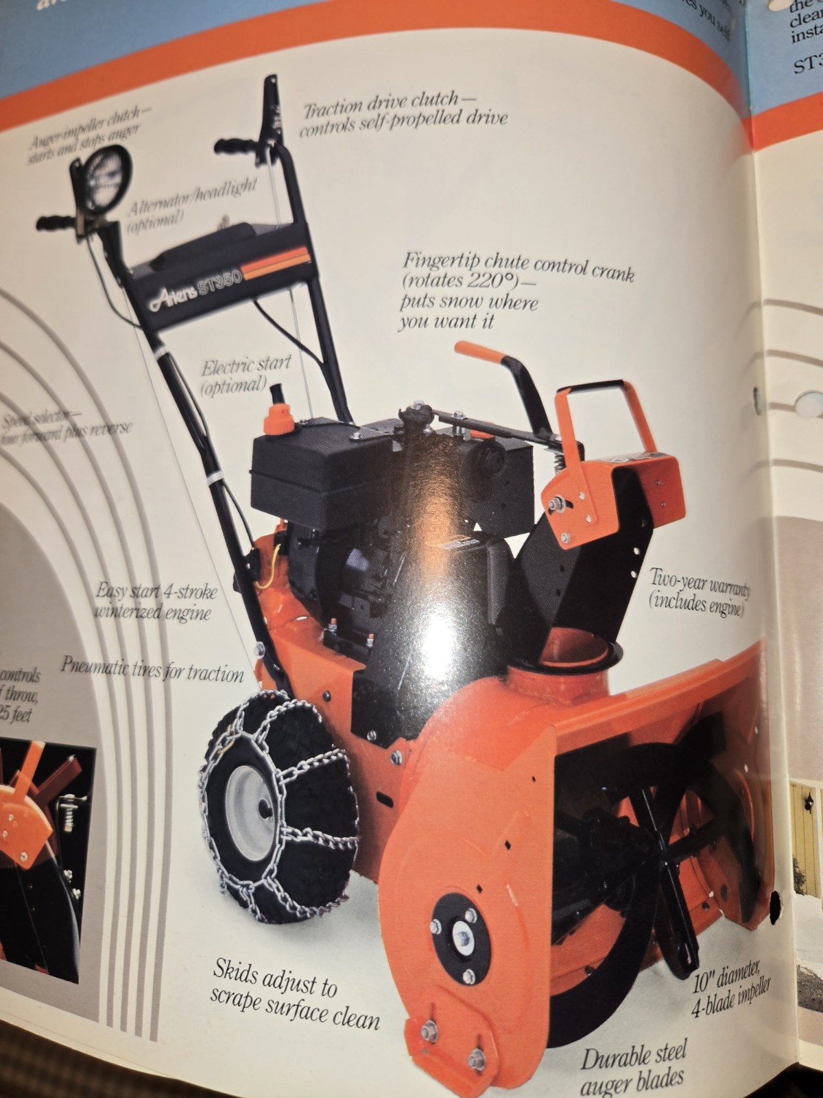 1985 ARIENS SNO THROS PRODUCTS DEALERSHIP ADVERTISING BROCHURE