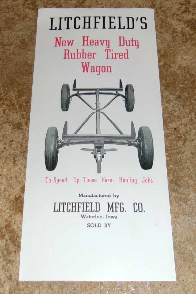 vintage litchfields wagon 1 page fold out pamphlet new