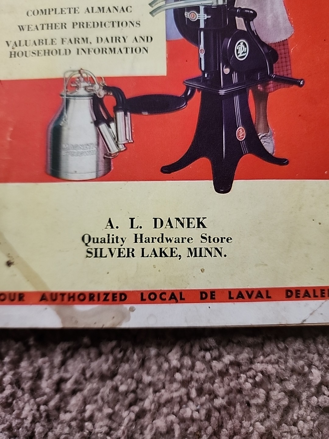 De Laval Handy Reference Yearbook 1941 A. L. Danek SILVER LAKE MINN.