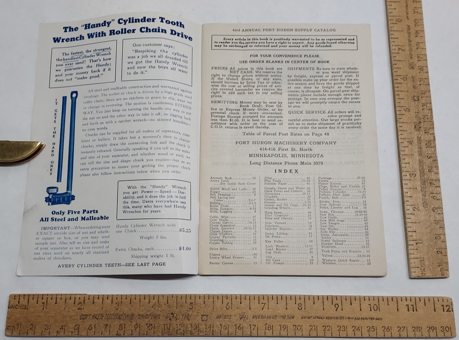 1939 – SUPPLY CATALOG – PORT HURON – 43rd Year Book – listing #7380
