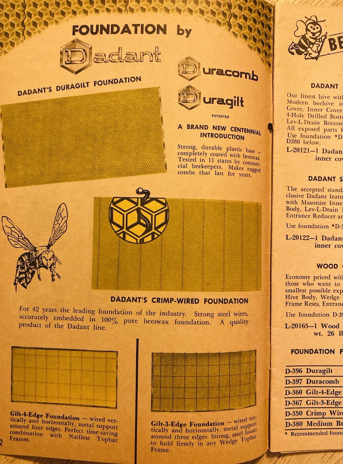 1963 DADANT SONS CO. HAMILTON, ILL. BEEKEEPING SUPPLIES CATALOG IN VG CONDITION