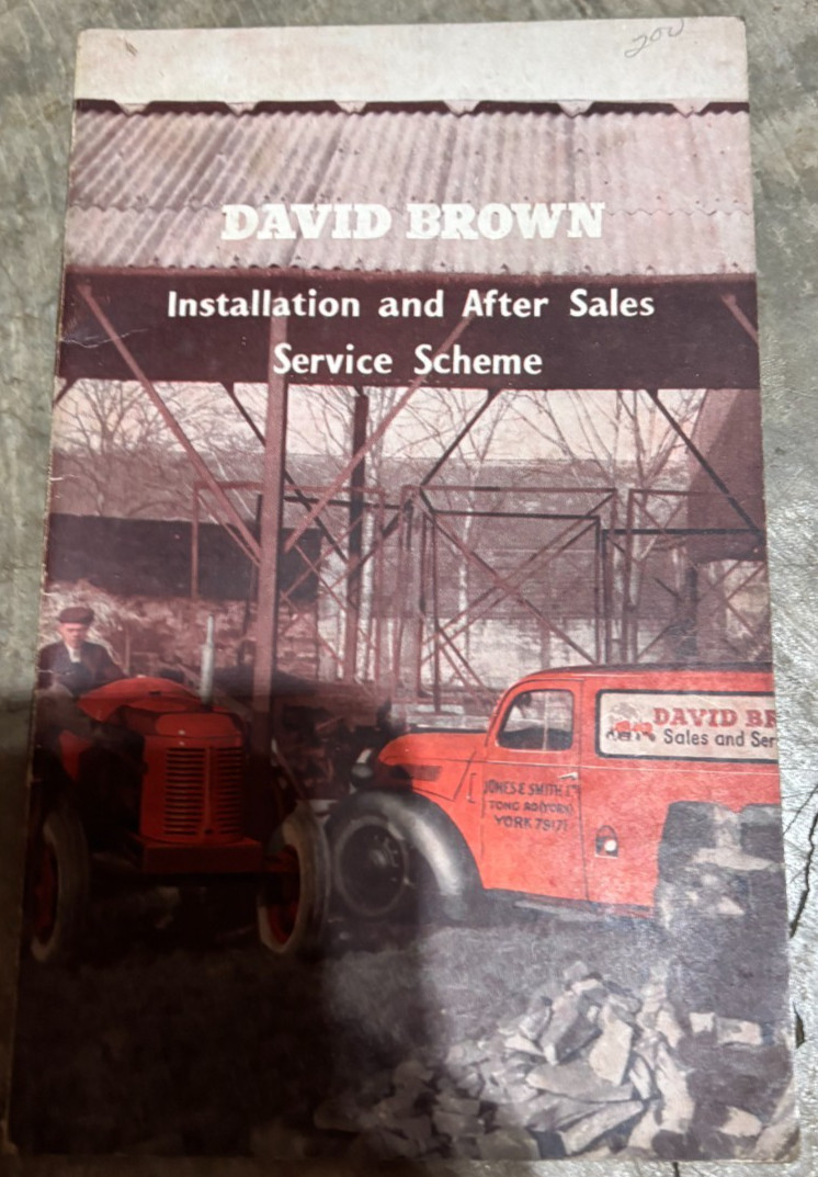 David Brown Tractor Instalation & After Sales Service Scheme Manual DCPA26