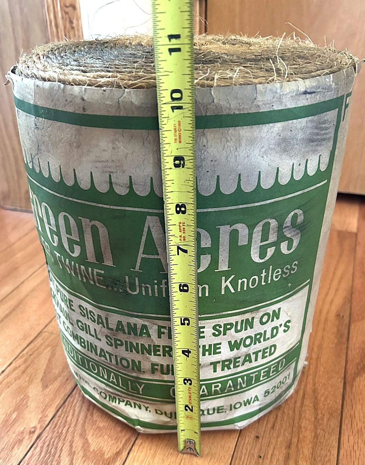 Vtg NOS Green Acres Baler Twine Unused Complete Ad Label 10,000 Feet Sisal Farm