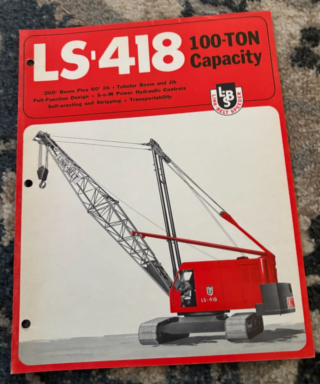 Link Belt Speeder LS-418 Crane Brochure DCPA25