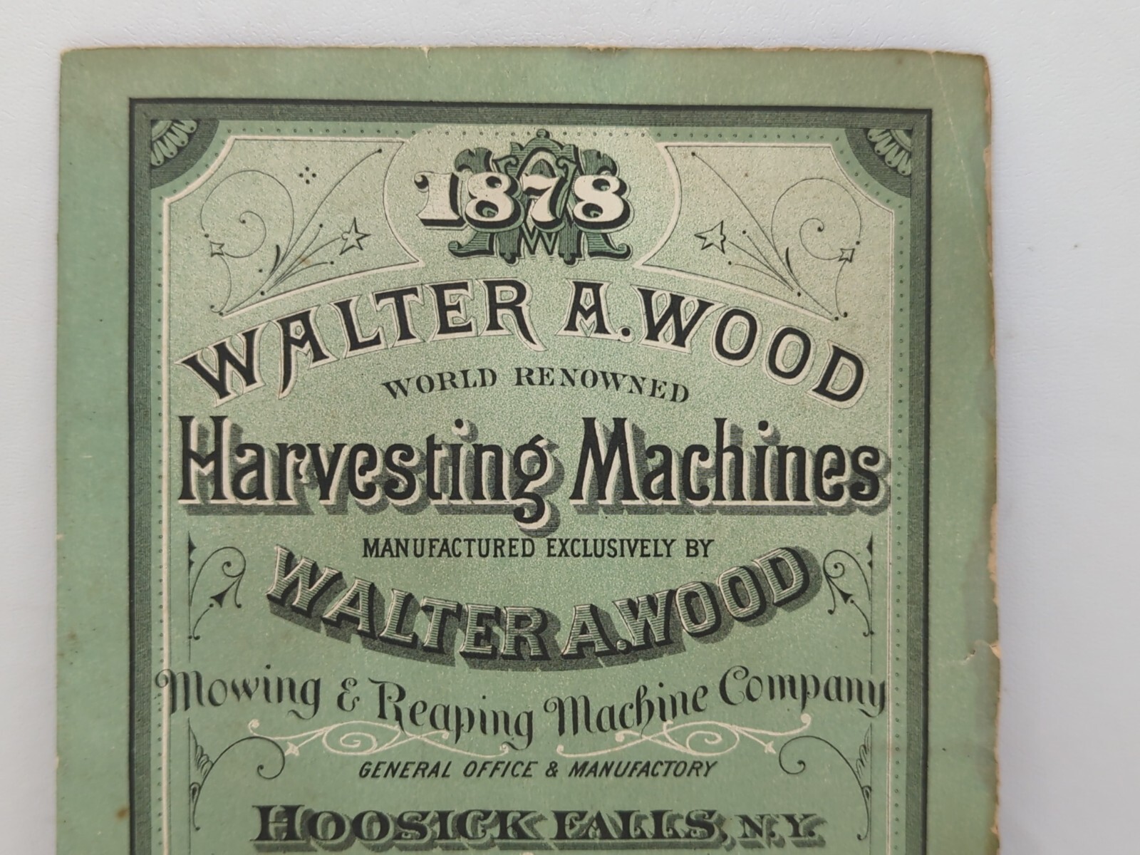 1878 Walter A. Wood Harvesting Machine Mower Reaper Catalog Brochure 25th Annual