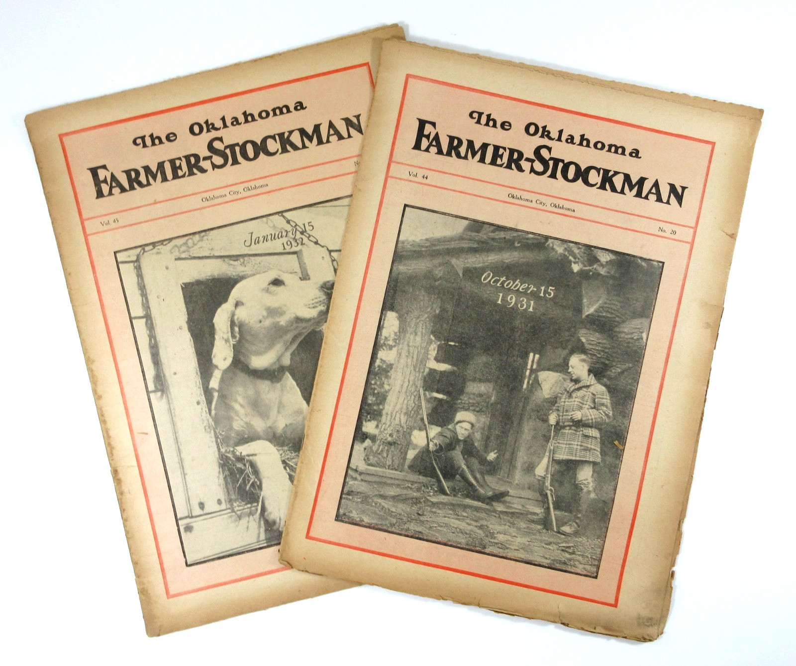 Oklahoma Farmer Stockman Magazines Livestock Depression Jean Harlow Ads 1931-32