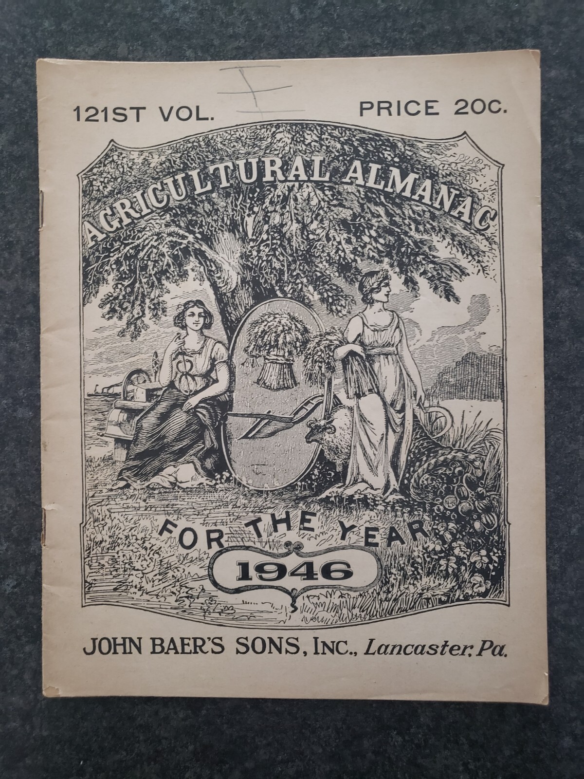 1946 John Baer’s Sons Agricultural Almanac – Vol 121