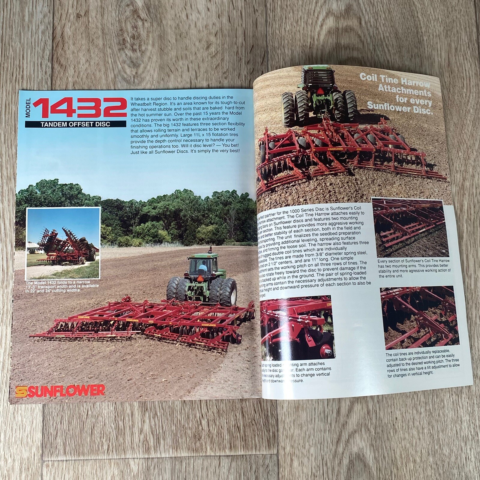 Vintage Sunflower Series 1000-1500 Discs Sales Brochure Dealership Advertising