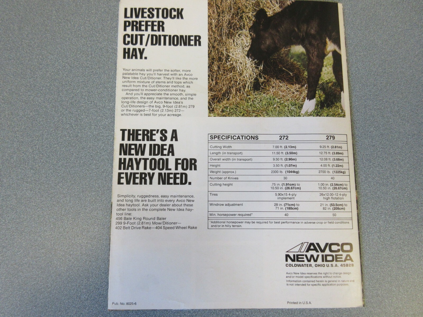 Avco New Idea Cut/Ditioners Sales Brochure