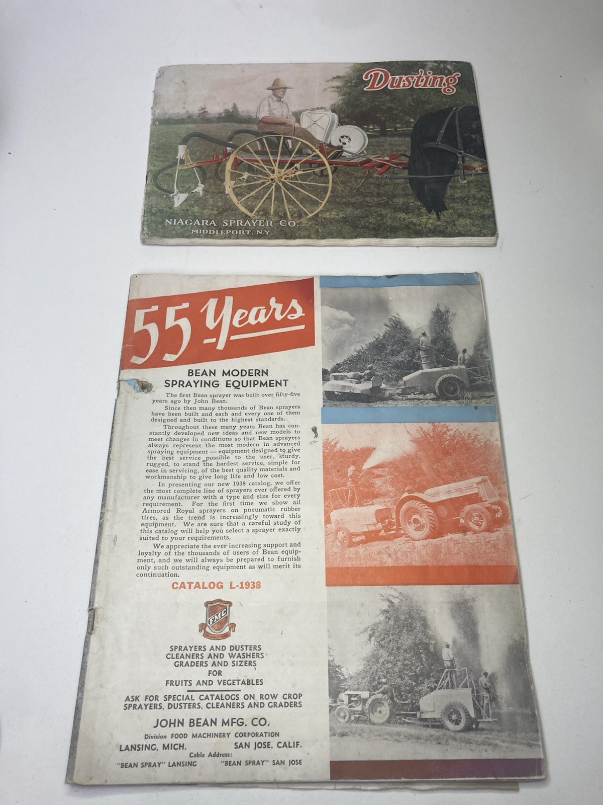 Antique catalog farm equipment Niagara spray Company, and Bean manufacturing co