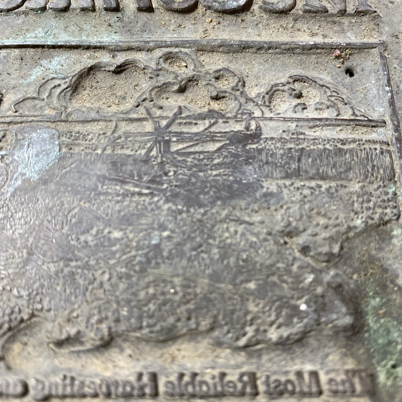 RARE McCormick Deering Copper Printing Plate 1930s farm imagery + Text Look!