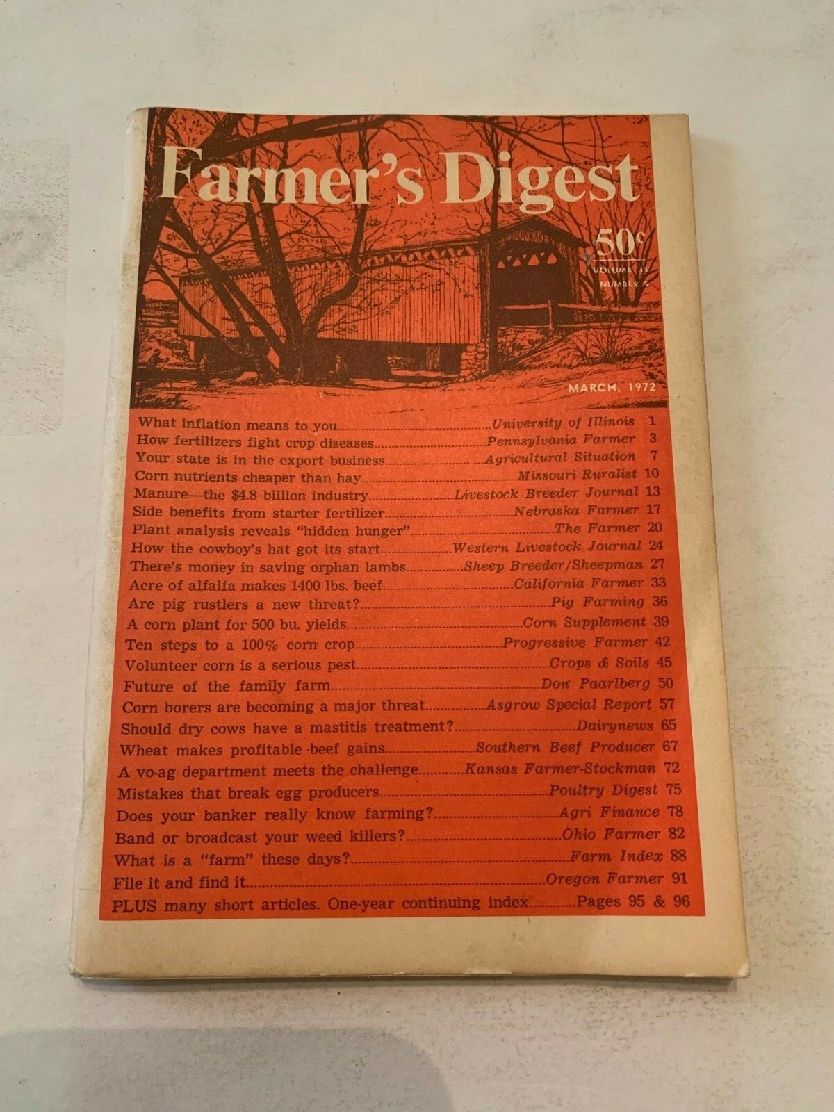 March 1972 Farmers Digest Magazine Volume 35 Number 9