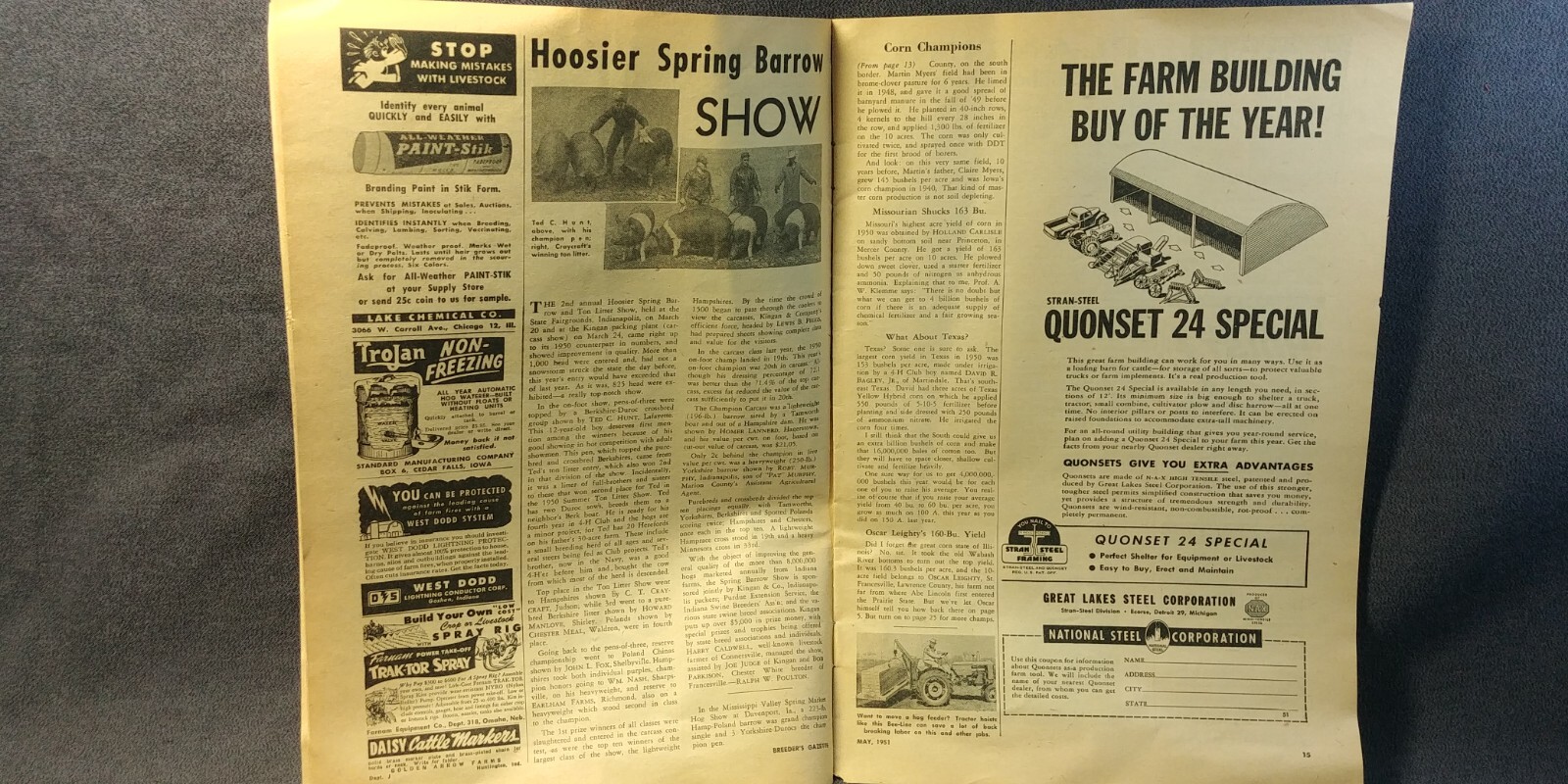 3 AG Booklet 1946 Hereford Sale Quinter Kansas 1948 Oakley Breeders Gazette 1951