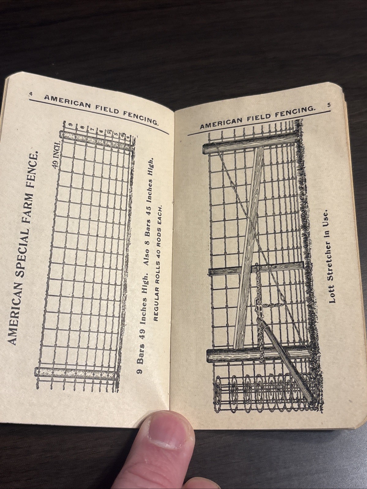 Antique 1902 American Field & Hog Fence Notebook – Farm – Herndon, Pennsylvania