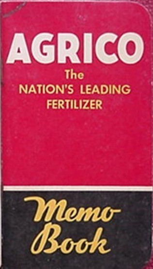 1951 AGRICO FERTILIZER MEMO BOOK (AMERICAN AGRICULTURAL CHEMICAL CO., BALTIMORE