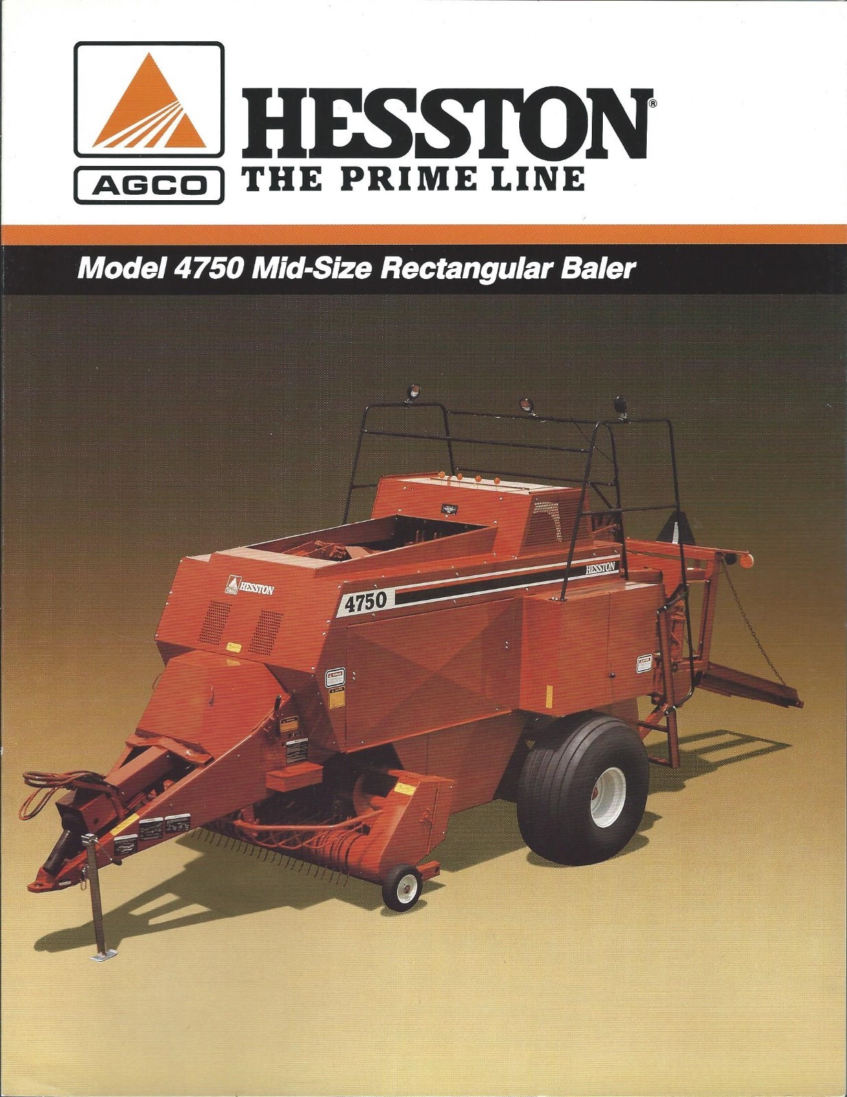 Farm Equipment Brochure – Hesston – 4750 – Rectangular Baler – 1992 (F4909)