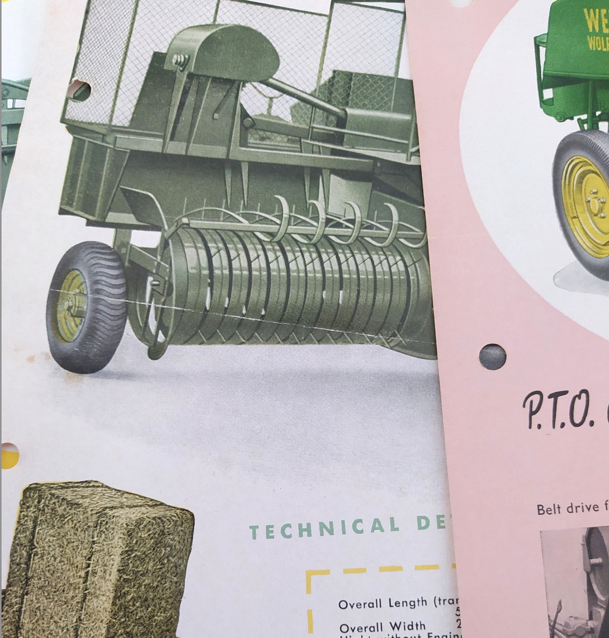 VINTAGE « WELGER » 1954 GERMAN BALERS 4 BROCHURES LOT AGRICULTURAL MACHINERY