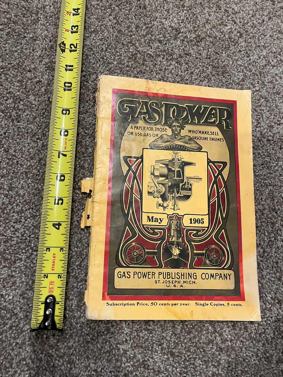 May 1905 GASPOWER Magazine Farm Advertising St Joseph, MI Hit & Miss Engines