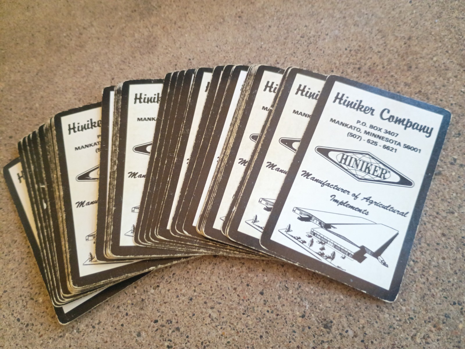 —Vtg Hiniker Company Mankato MN Deck of 54 playing cards Ag Implement Tractor