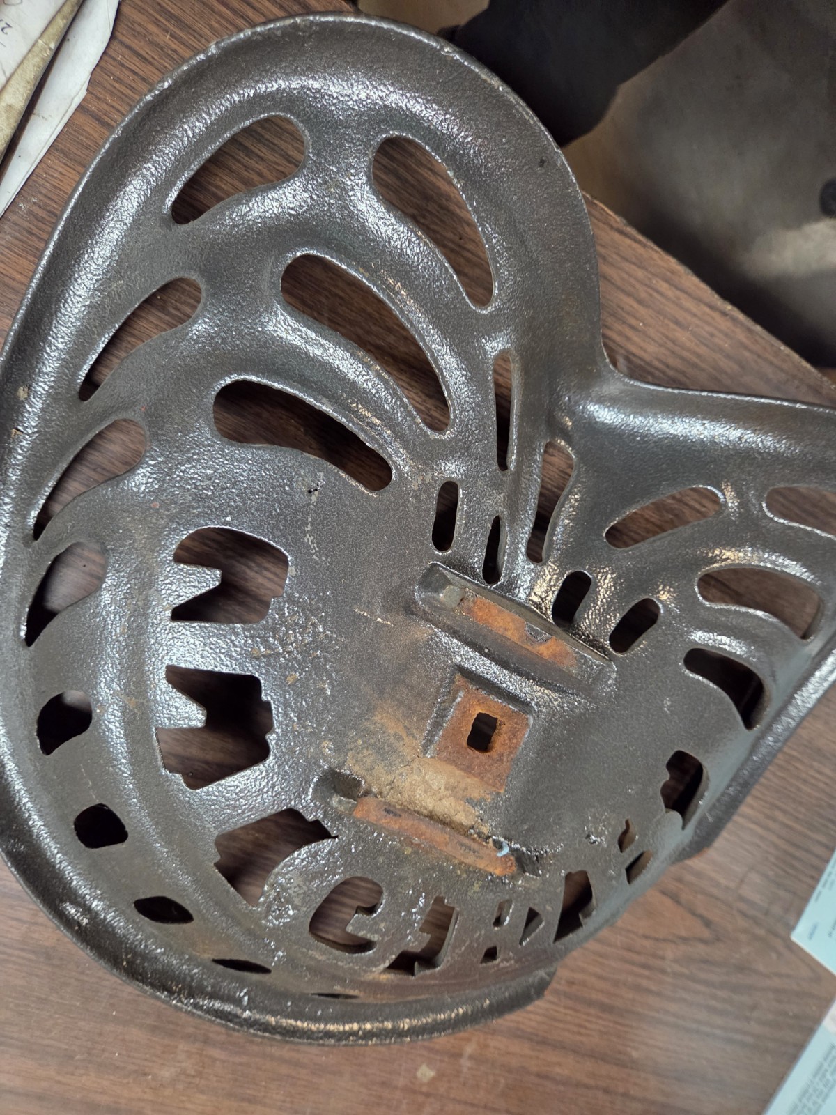 Stoddard Tiger Cast Iron Implement Tractor Seat Vtg Farm Antique Plow HAS DAMAGE