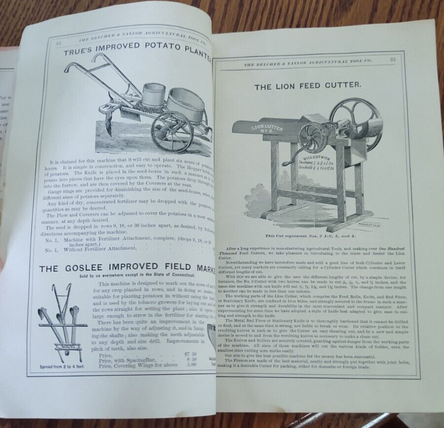 Belcher and Taylor Agricultural Tool Company catalog Farm Implements 1895 ,72pgs