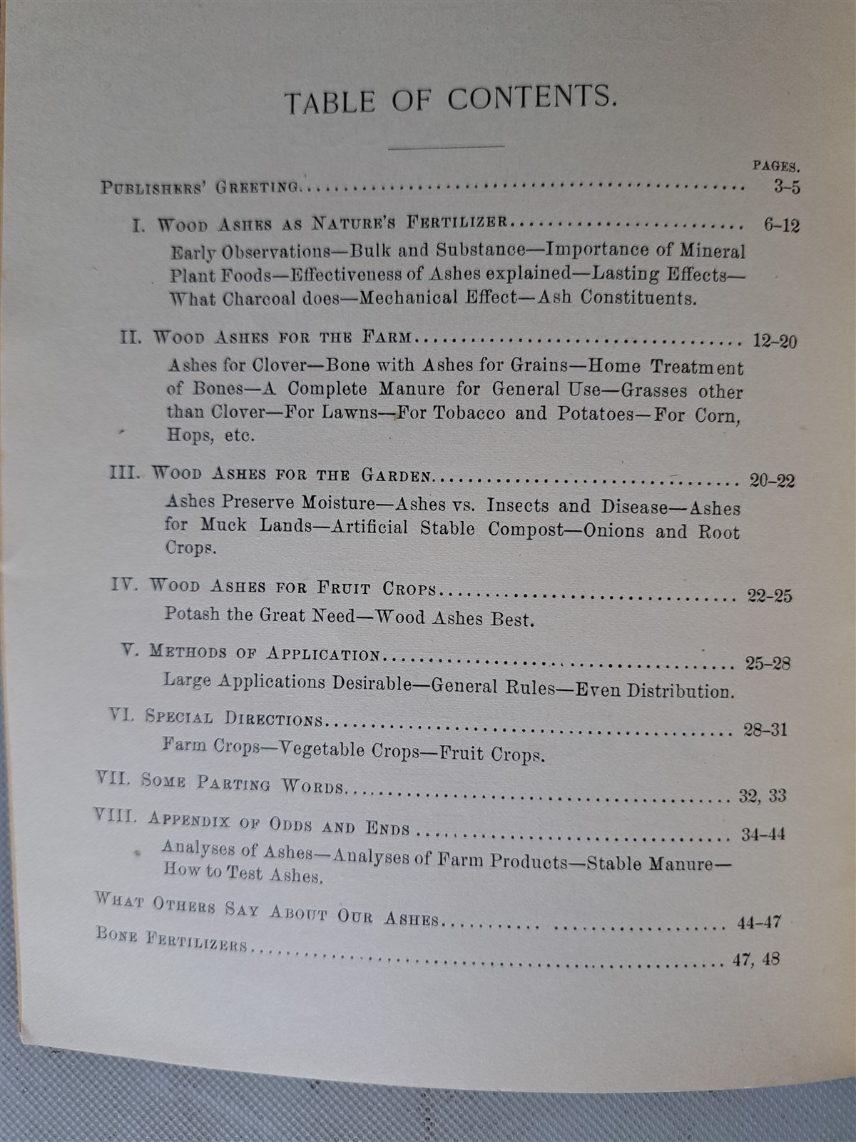 Wood Ashes and Their Use by T. Greiner – Fertilizer Promo Booklet 1894