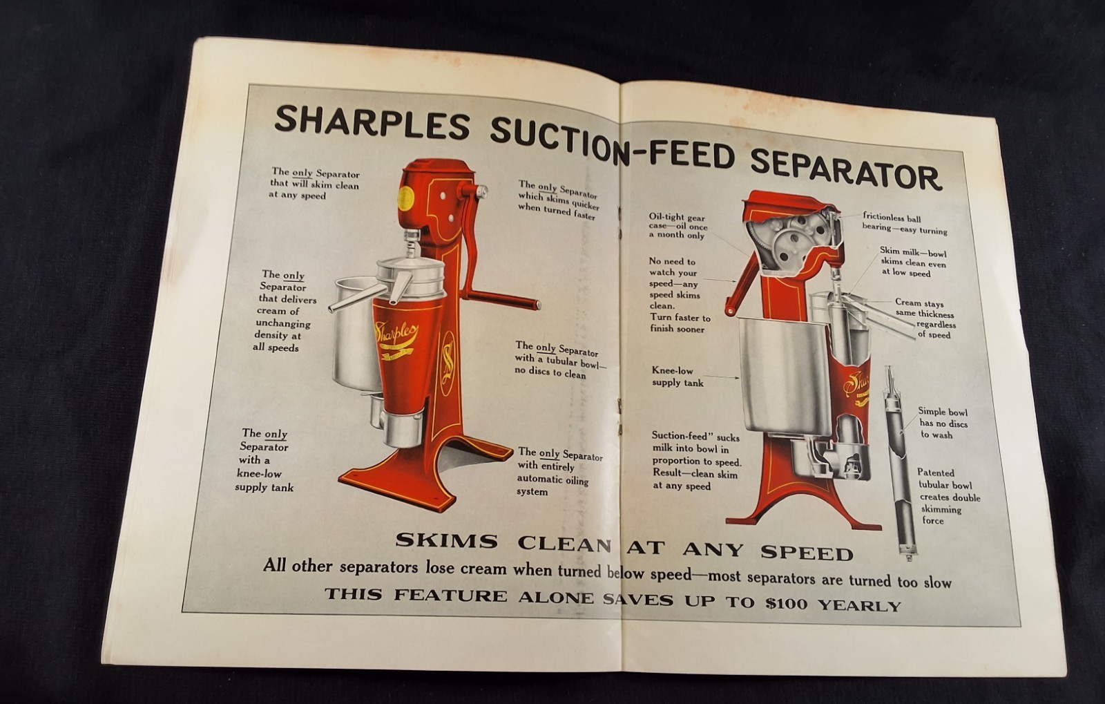 1920s SHARPLES « VELVET » FOR DAIRYMEN CREAM SEPARATOR BROCHURE
