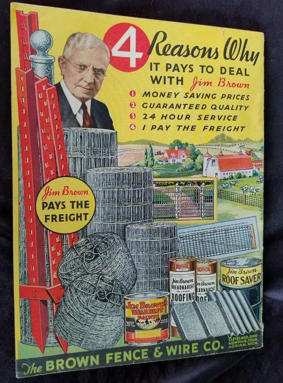 1934 Catalog Brown Fence & Wire Cleveland Memphis Gates Paint Farm Color Chart