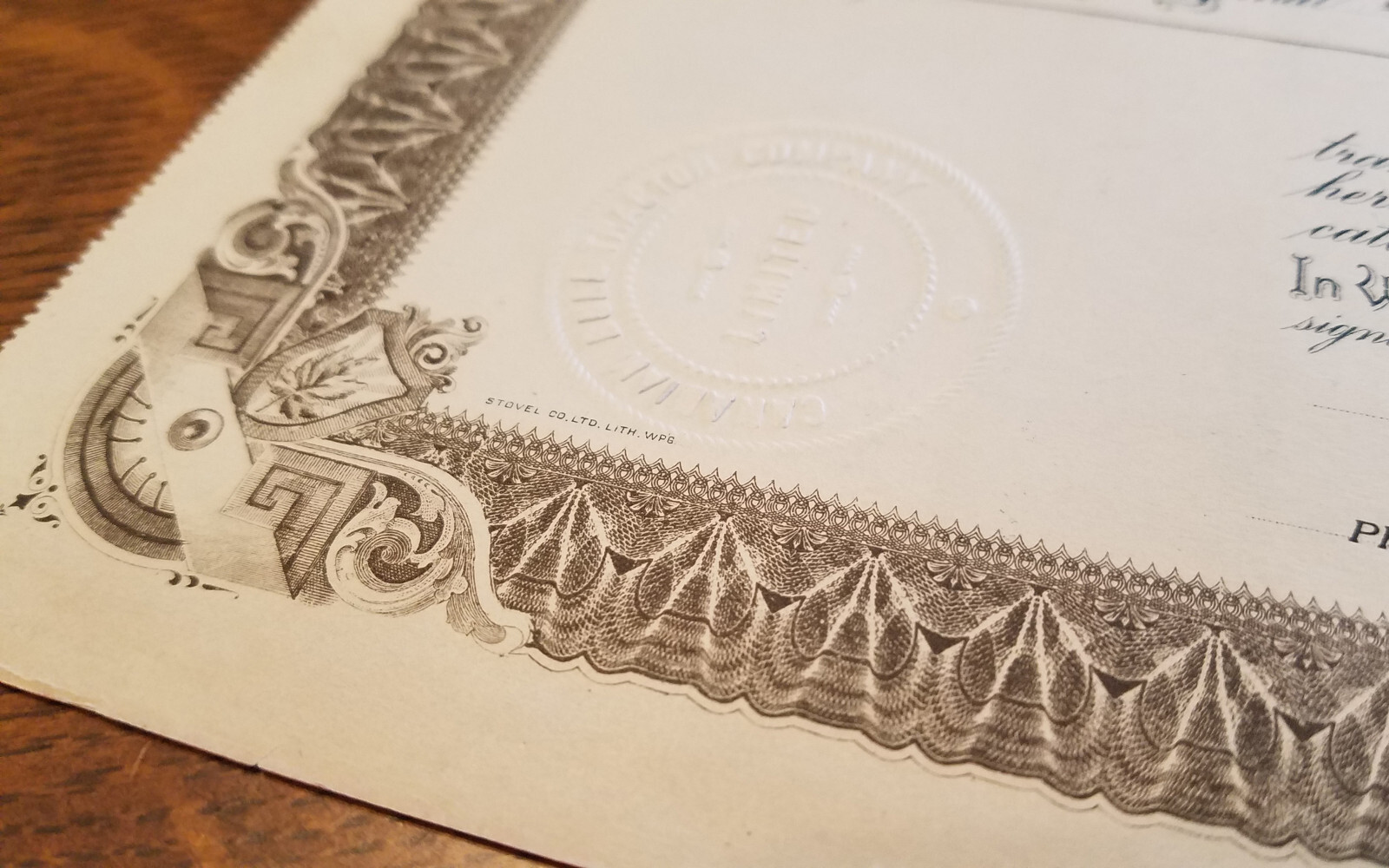 Rare Signed Hartsough Inventor 1914 Bull Tractor Stock Certificate Big Bull Farm