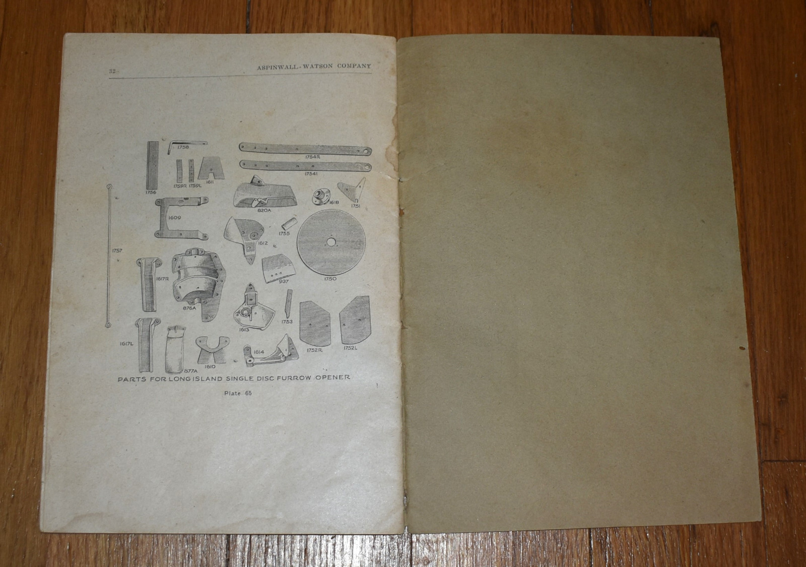 Vintage Aspinwall Watson Co Potato Planters Advertising Price List Farm Catalog