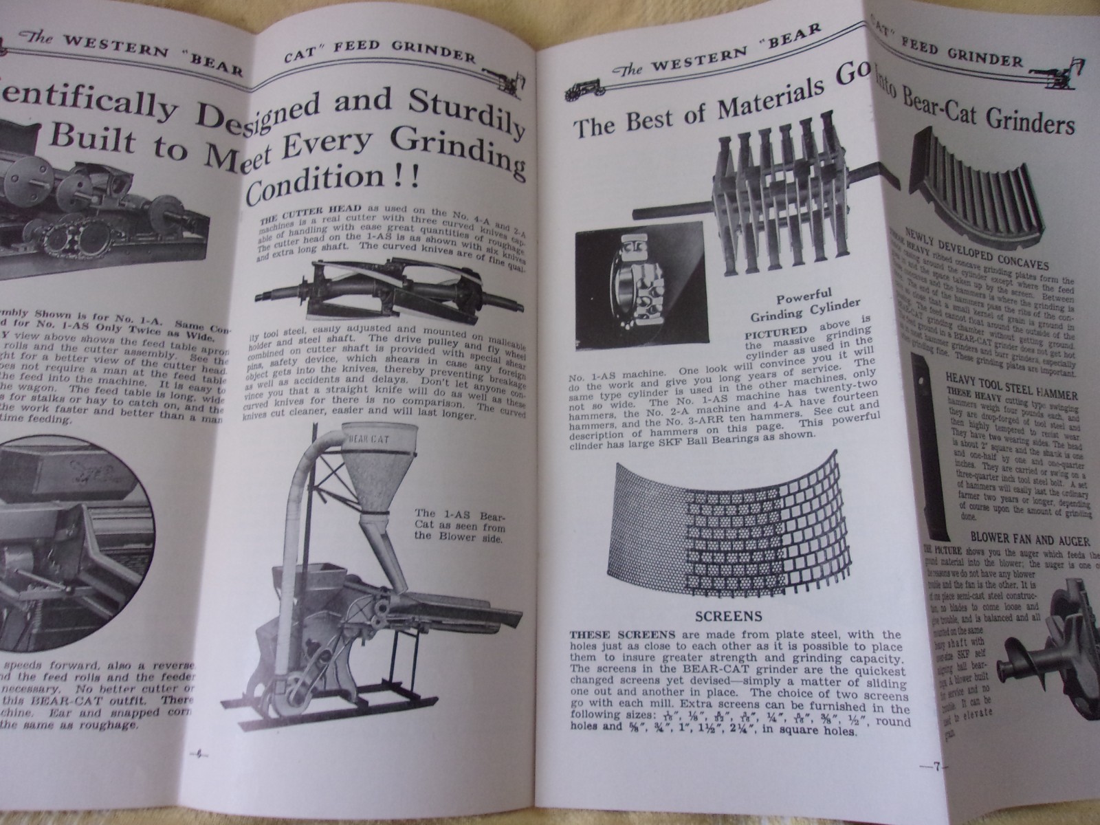 VTG Western Bearcat Feed Grinder Hastings Nebraska Sales Brochure Farm Machinery