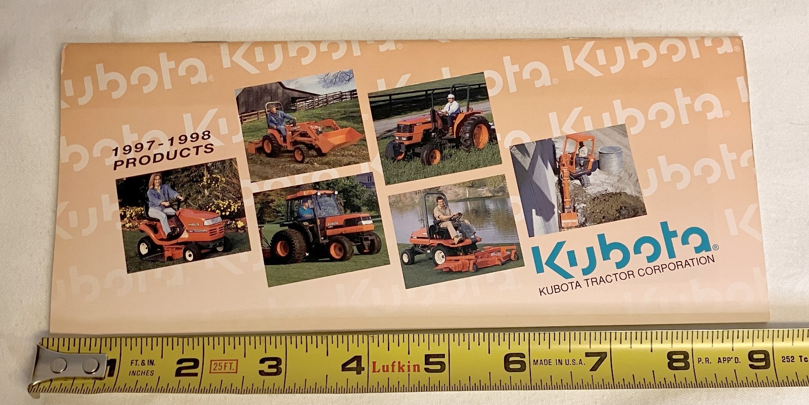 Kubota 1997-1998 Products 44 pages Page Literature Guide 9&Prime; x 4&Prime; *NEW*
